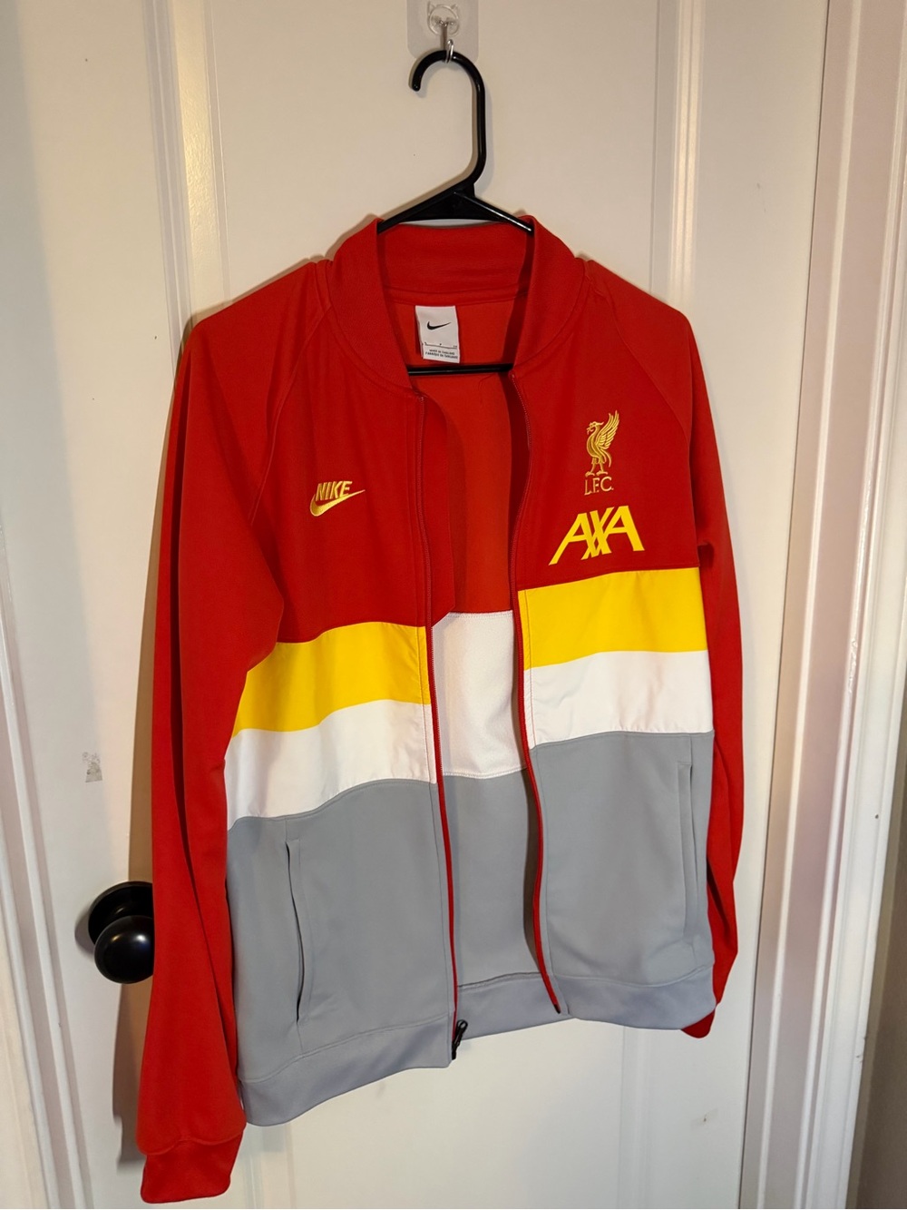 Nike Kids Red Yellow Gray Liverpool FC Full-Zip Jacket